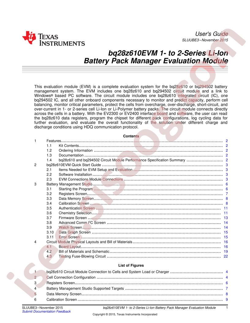 BQ28Z610EVM-532 User Guide