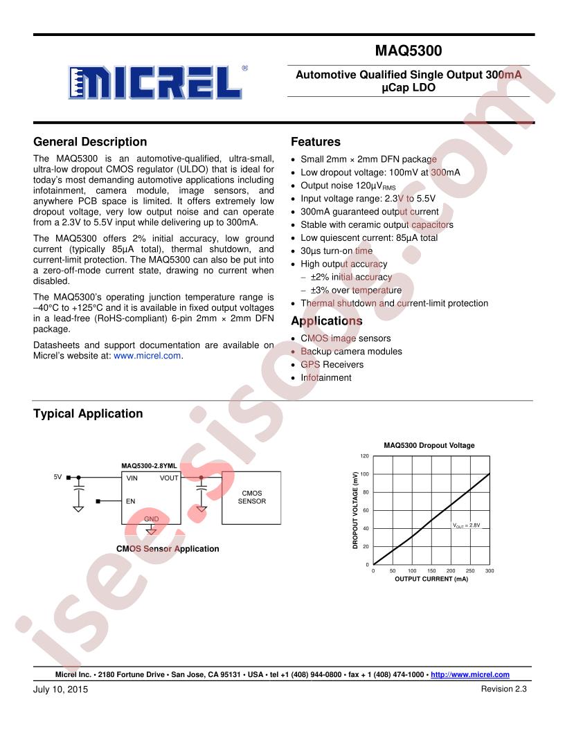 MAQ5300 Datasheet