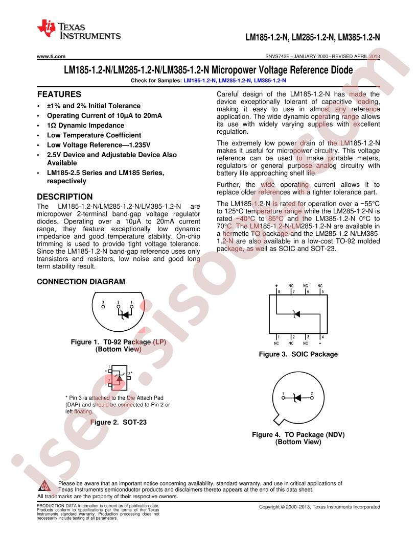 LM185,LM285,LM385-1.2