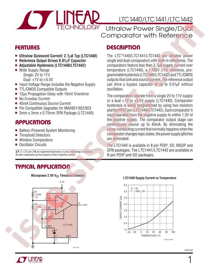 LTC1440,41,42 Datasheet