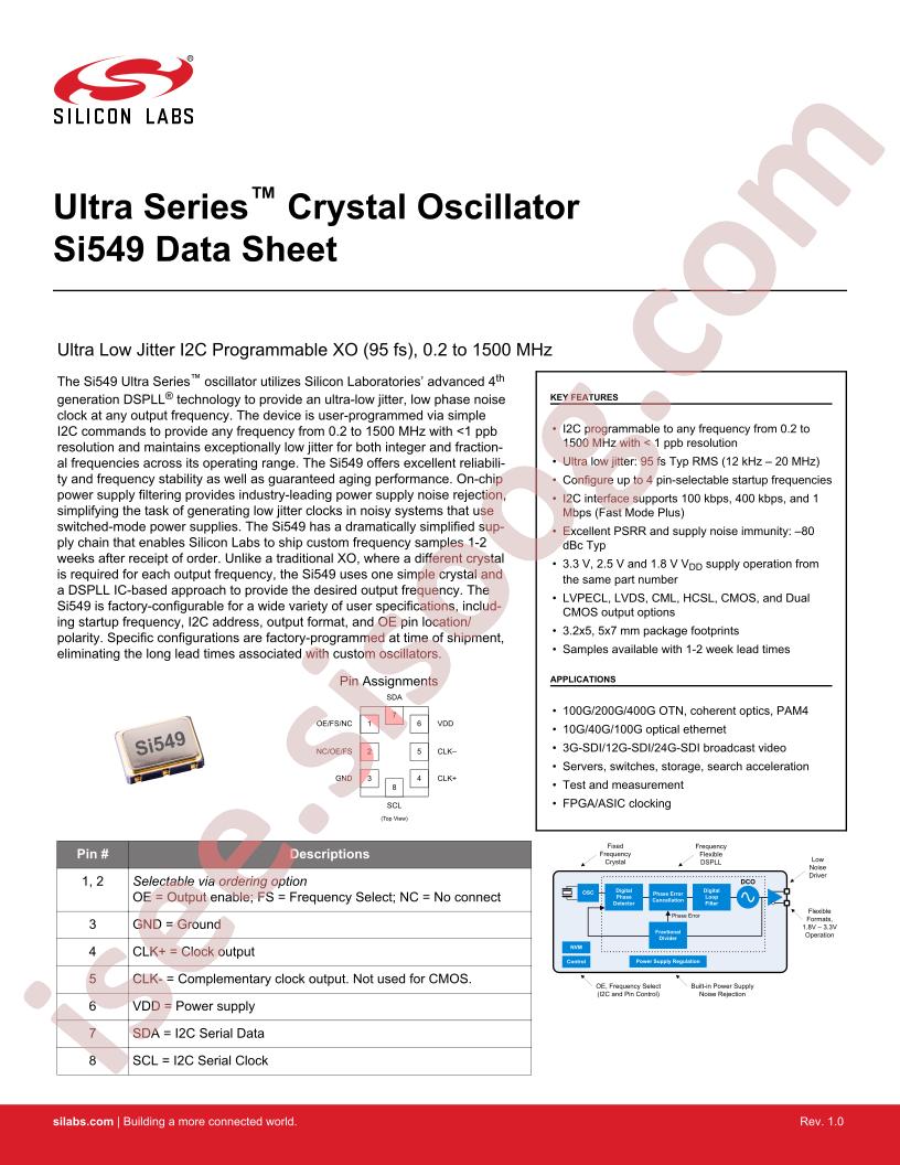 Si549 Datasheet