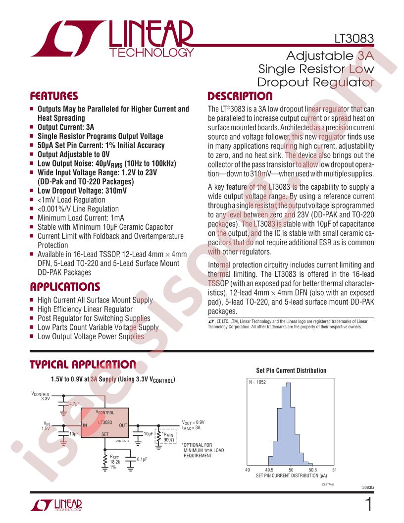 LT3083 Datasheet