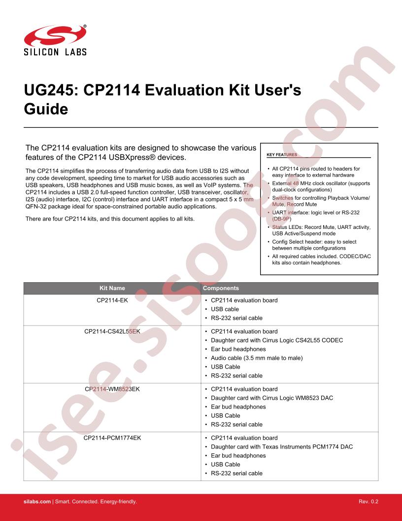 CP2114-EK Guide