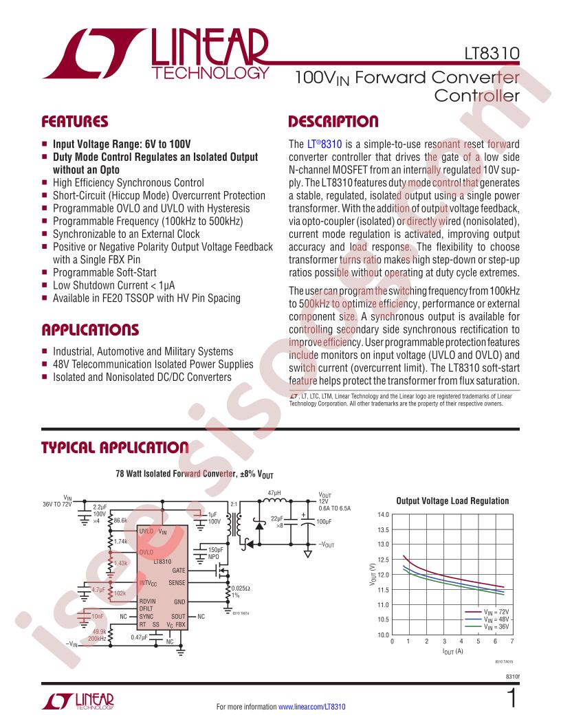 LT8310 Datasheet