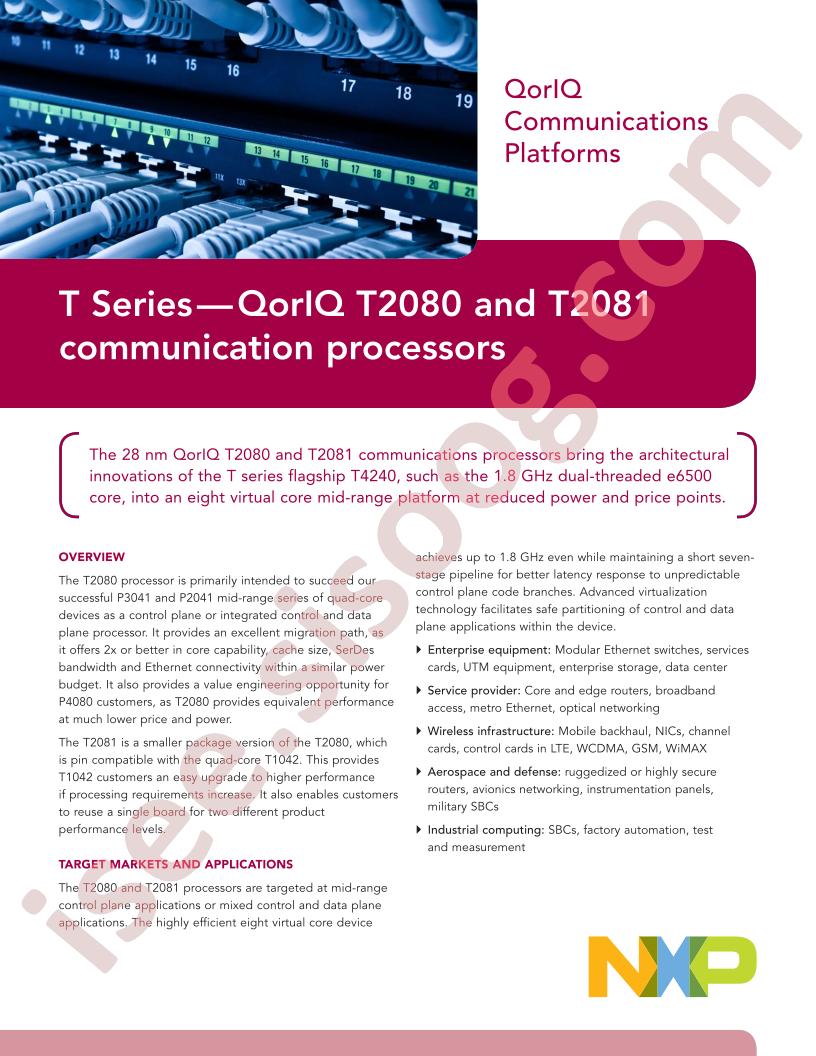 T2080, T2081 Fact Sheet