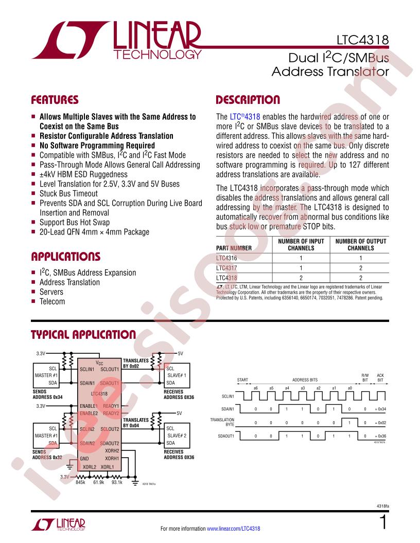LTC4318 Datasheet