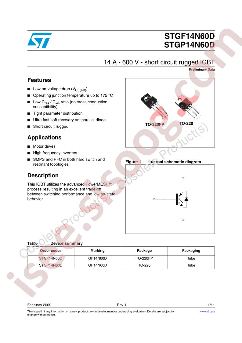 STG(F,P)14N60D