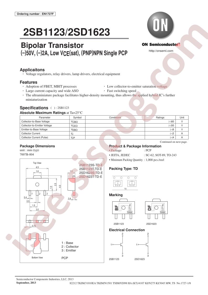 2SB1123/2SD1623