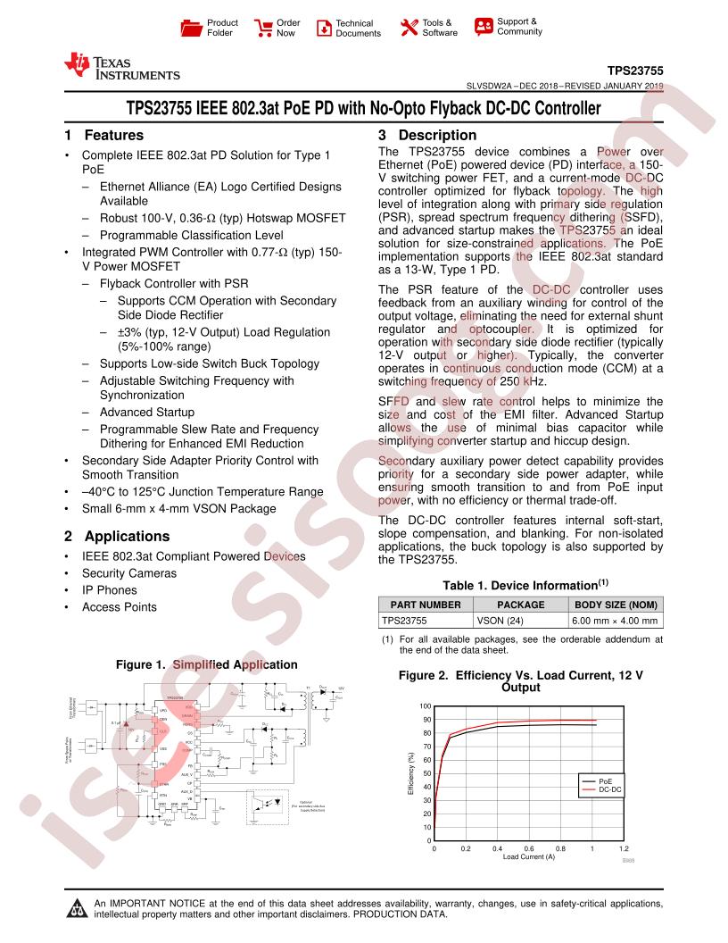 TPS23755 Datasheet
