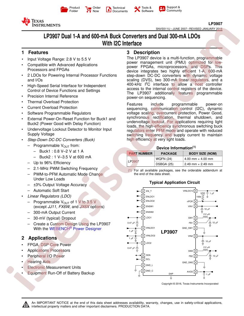 LP3907 Datasheet