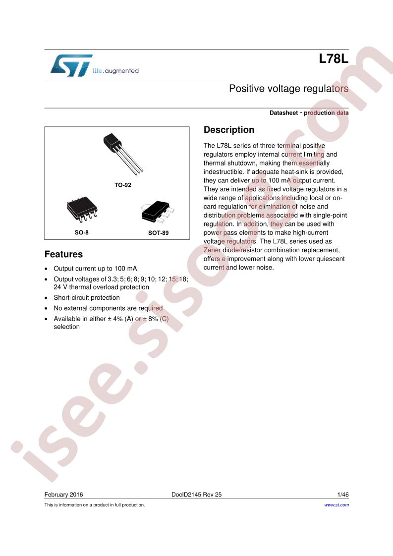 L78L Datasheet