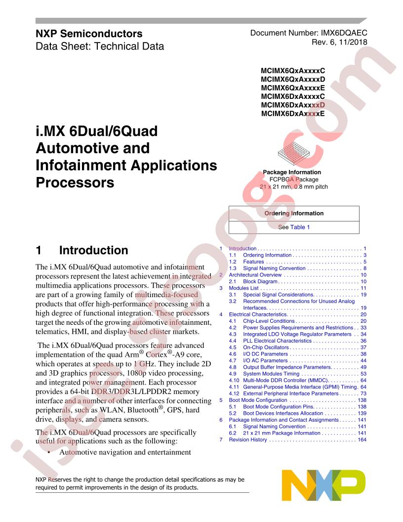 MCIMX6(D,Q)xAVTxxA(C,D,E)