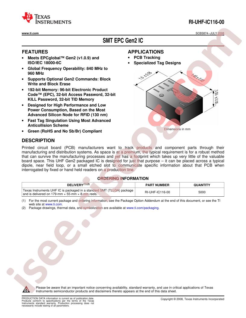 RI-UHF-IC116-0