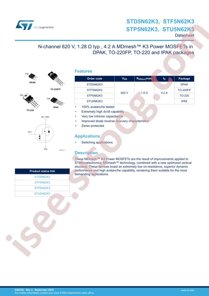 STx5N62K3