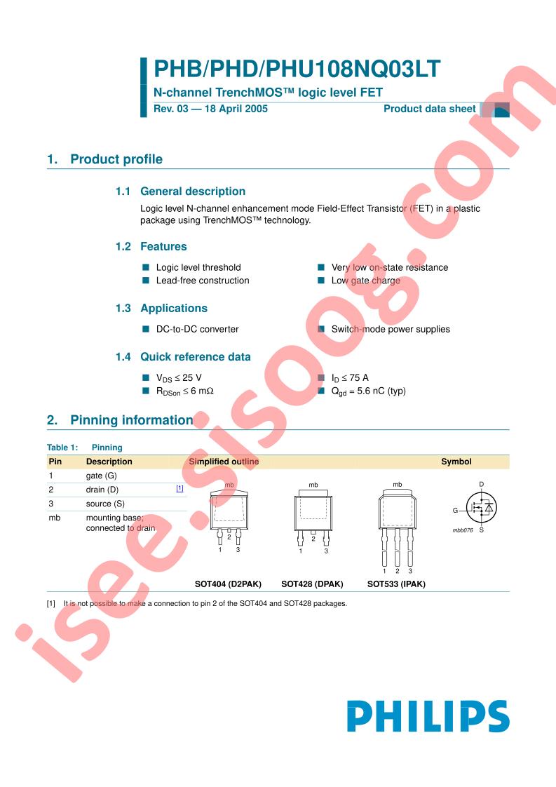 PHB,PHD,PHU108NQ03LT