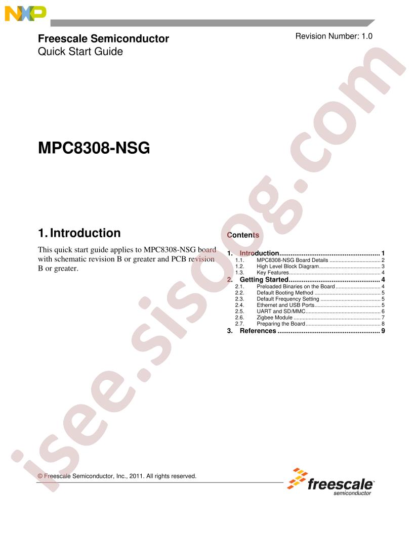 MPC8308-NSG Quick Start Guide