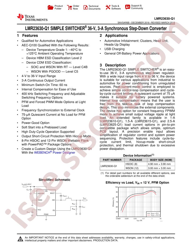 LMR23630-Q1 Datasheet