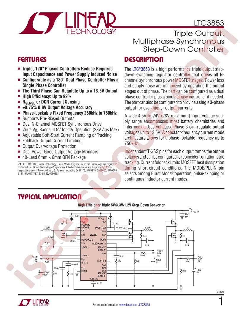 LTC3853 Datasheet