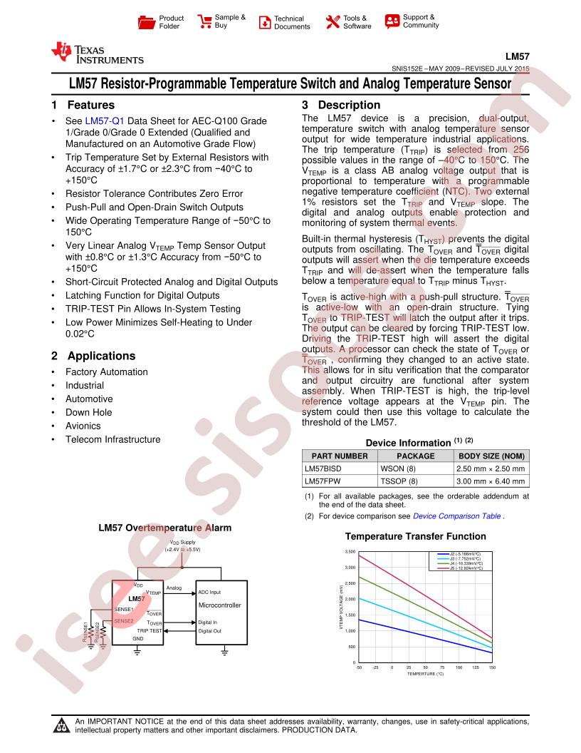 LM57 Datasheet