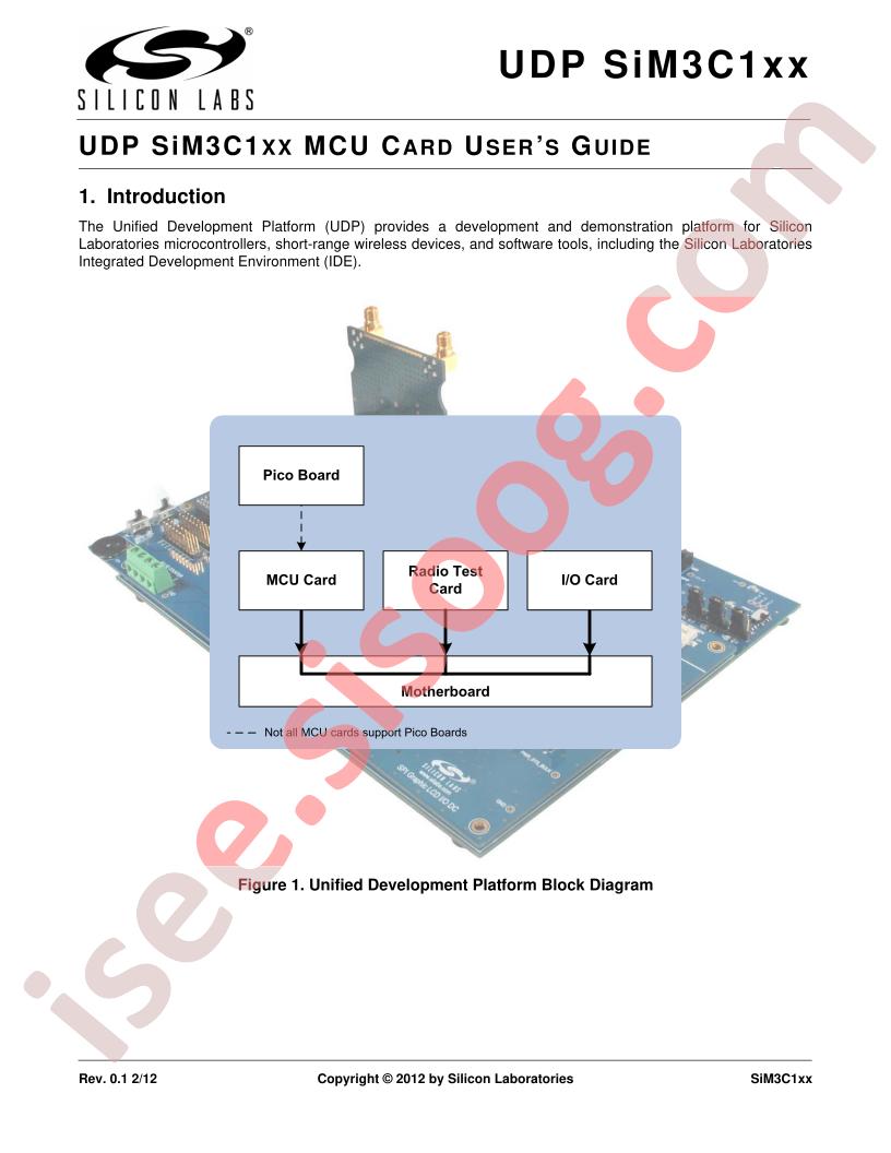 SiM3C1xx UDP User Guide