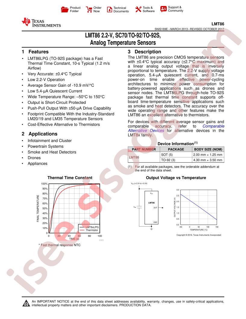 LMT86(-Q1) Datasheet