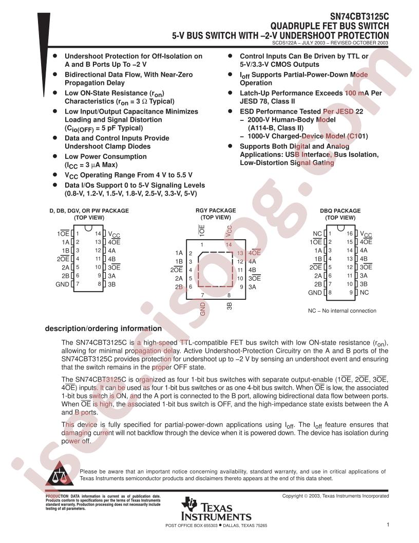 SN74CBT3125C