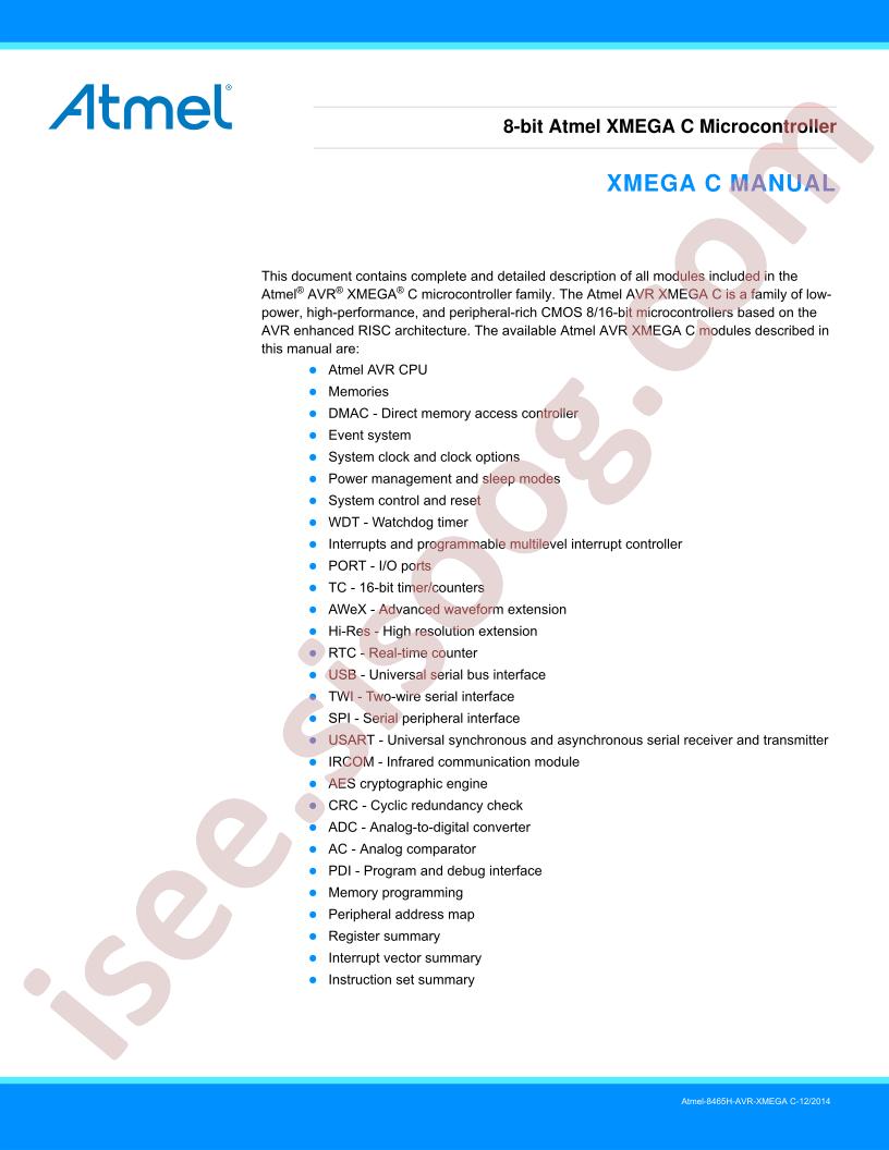 XMEGA C Manual
