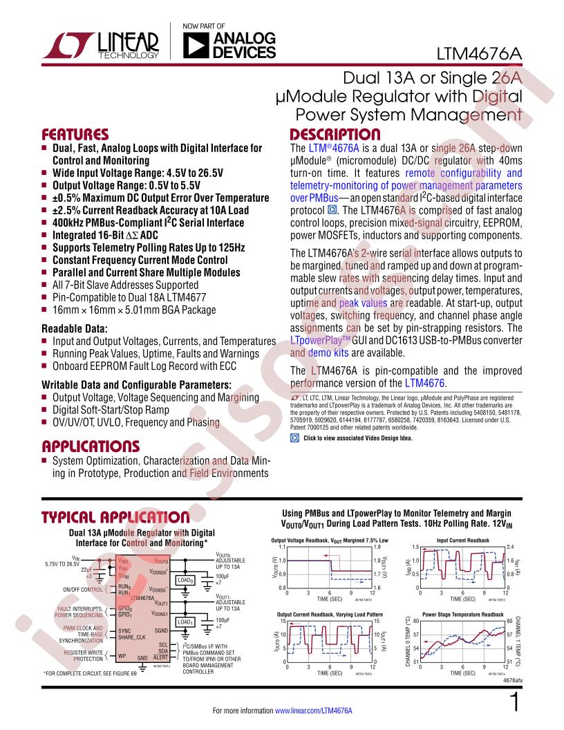 LTM4676A Datasheet