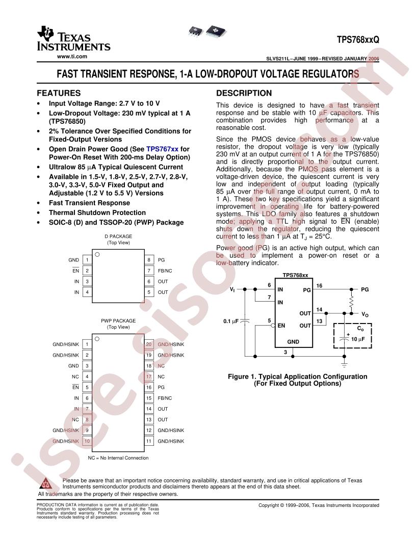 TPS768xxQ Datasheet