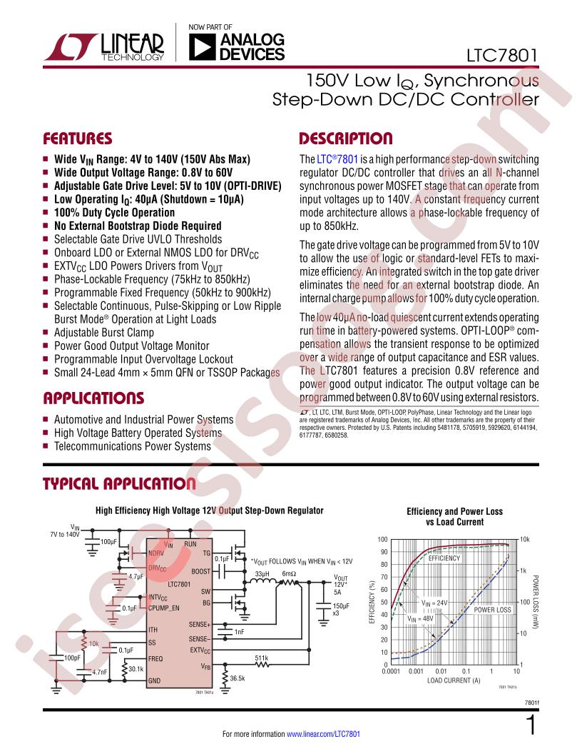 LTC7801 Datasheet