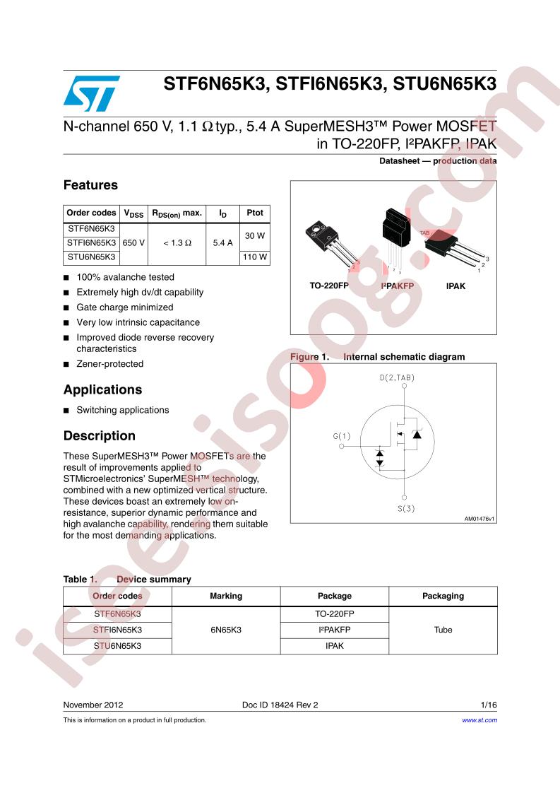 STx(x)6N65K3