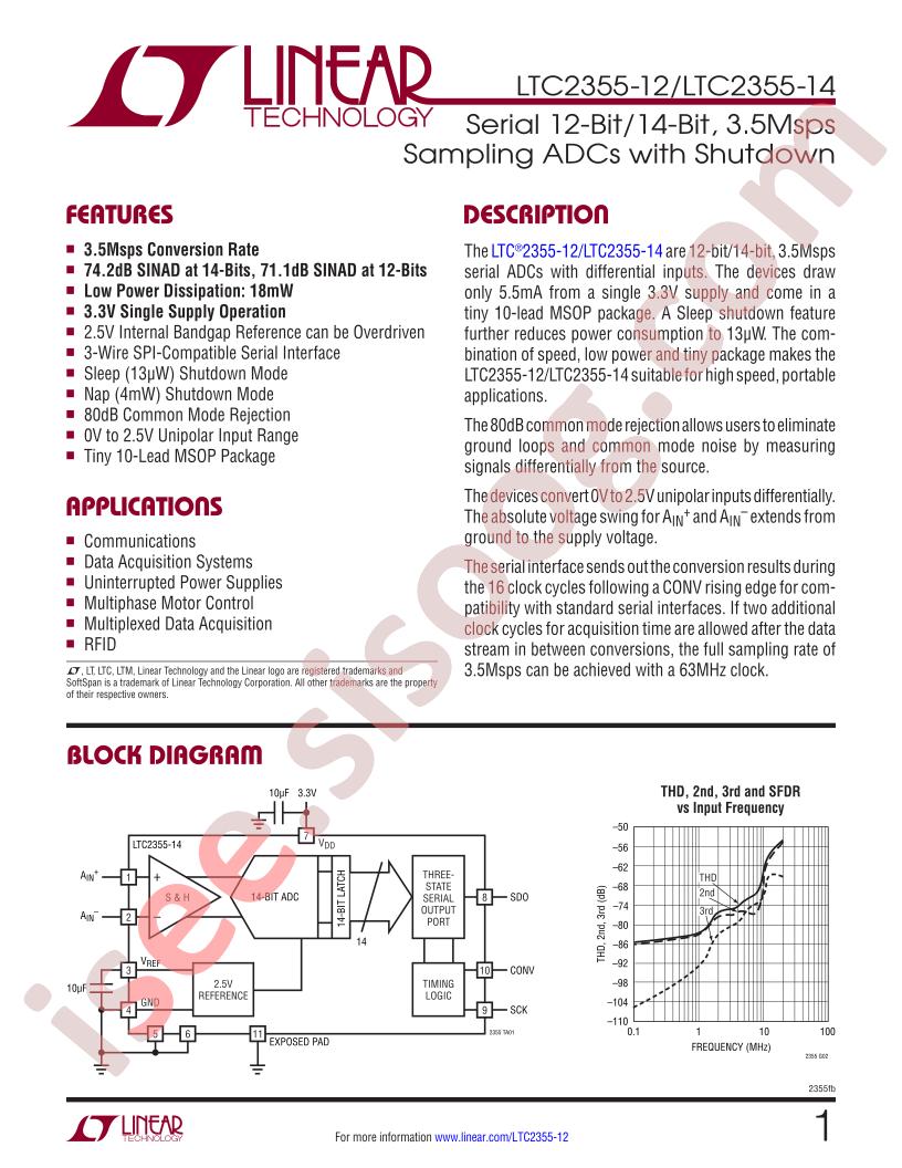 LTC2355-12,14 Datasheet
