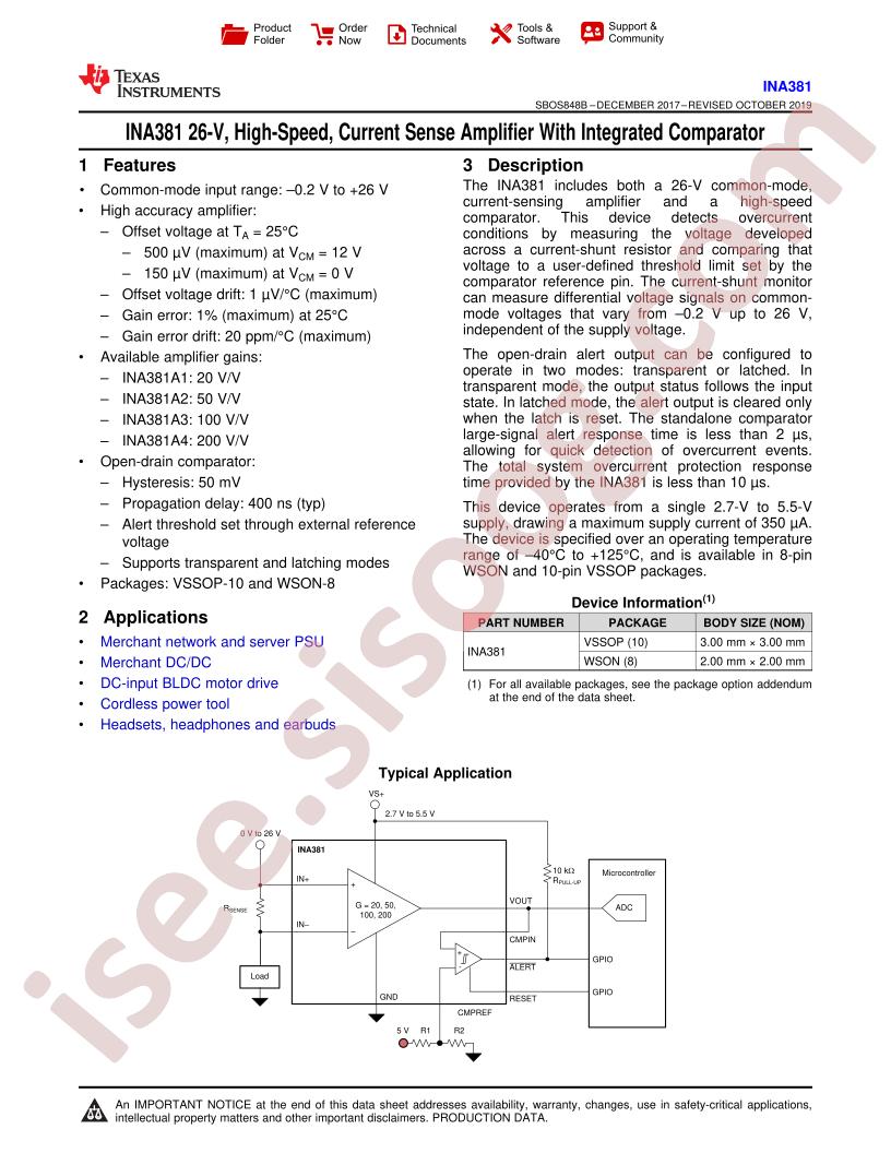 INA381Ax Datasheet