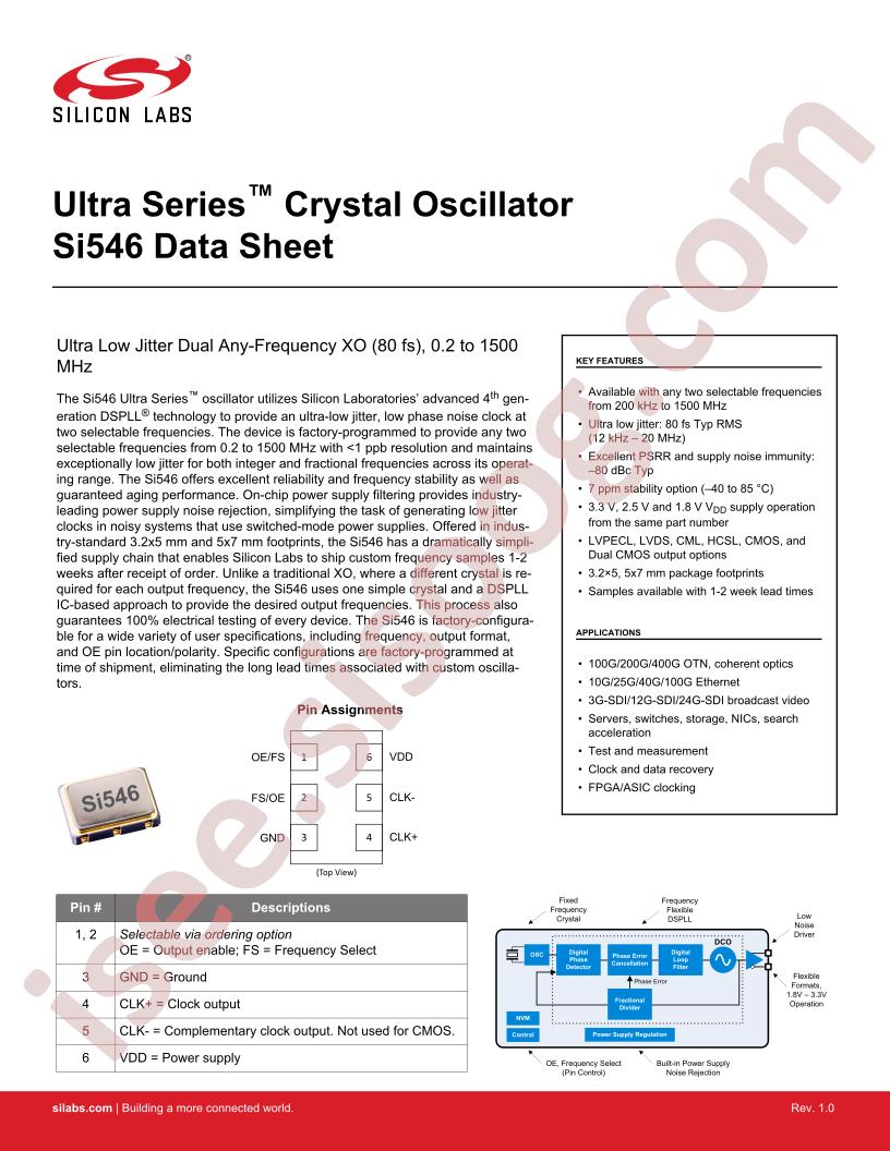 Si546 Datasheet