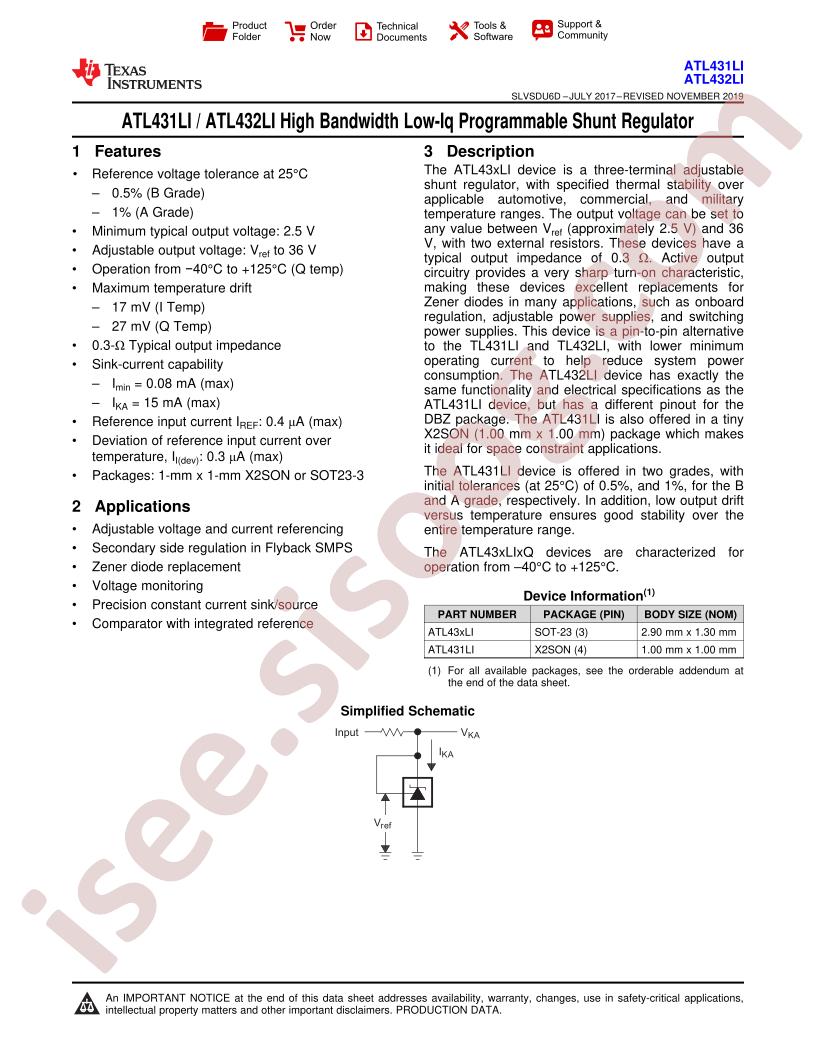 ATL431LI, ATL432LI Datasheet