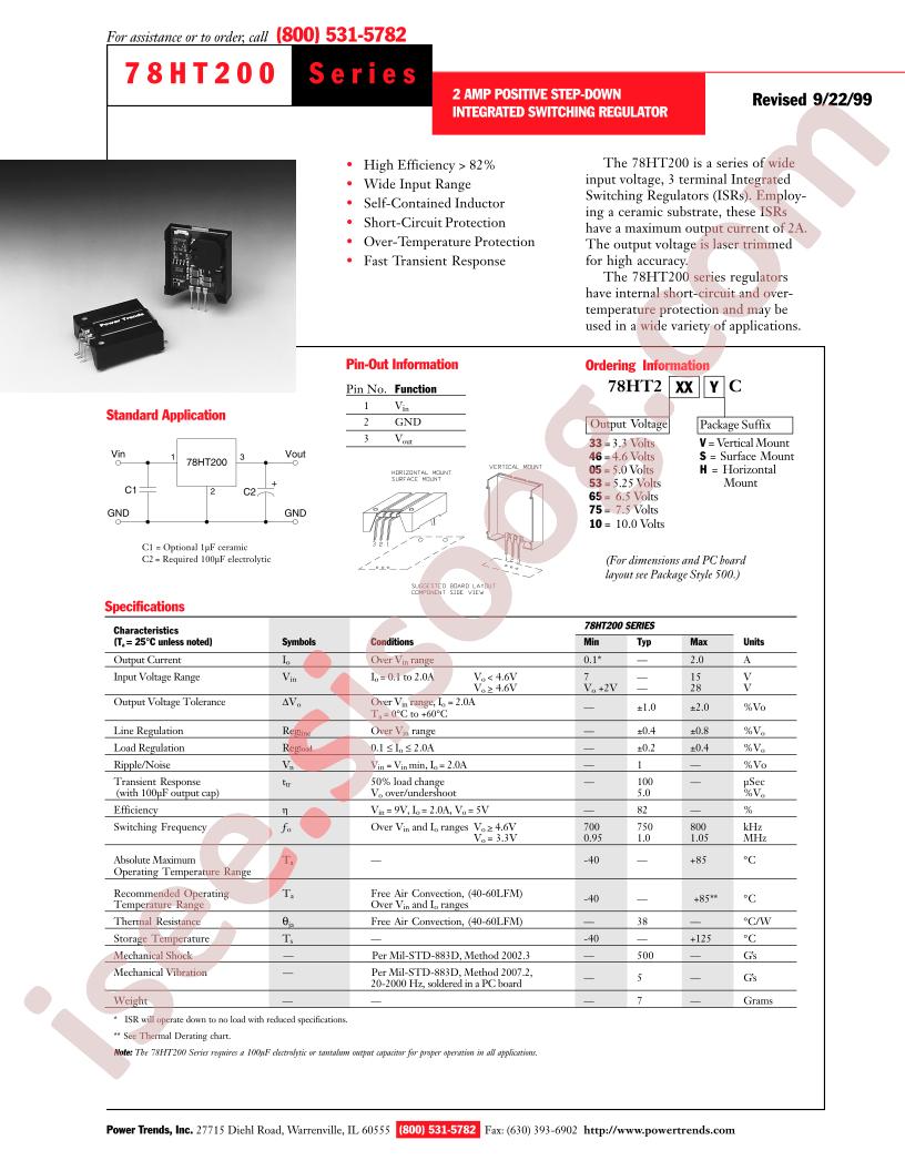 78HT200 Series