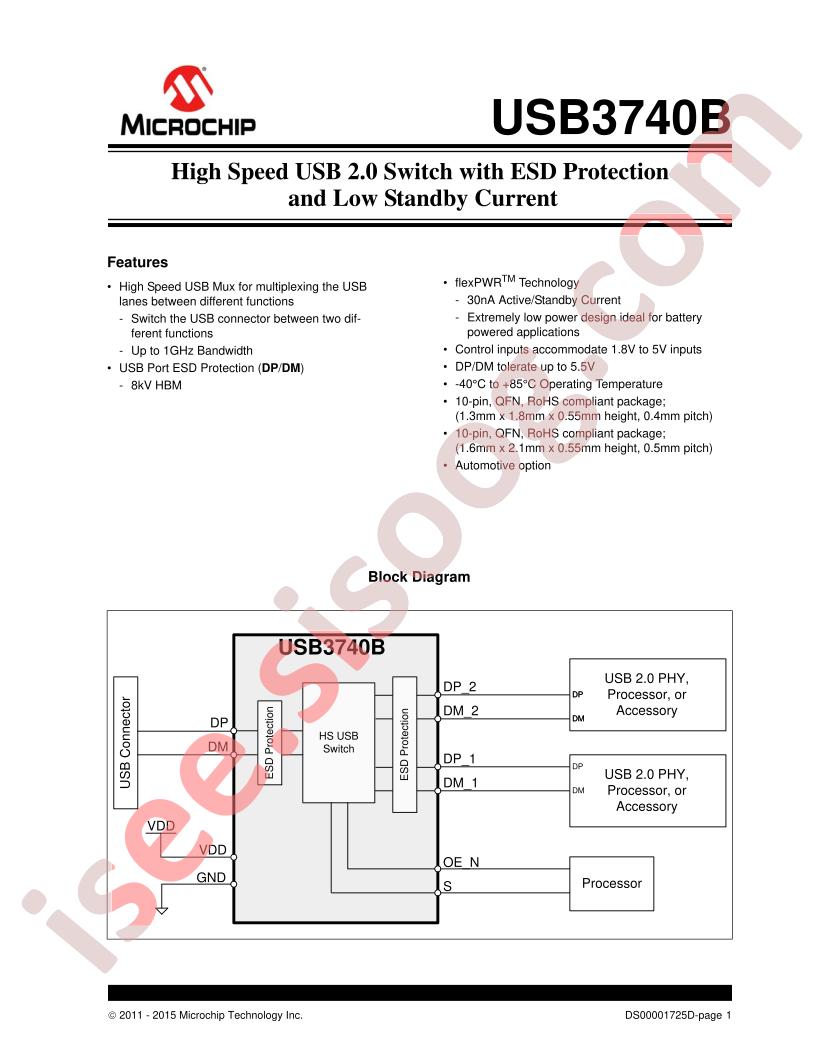 USB3740 Datasheet