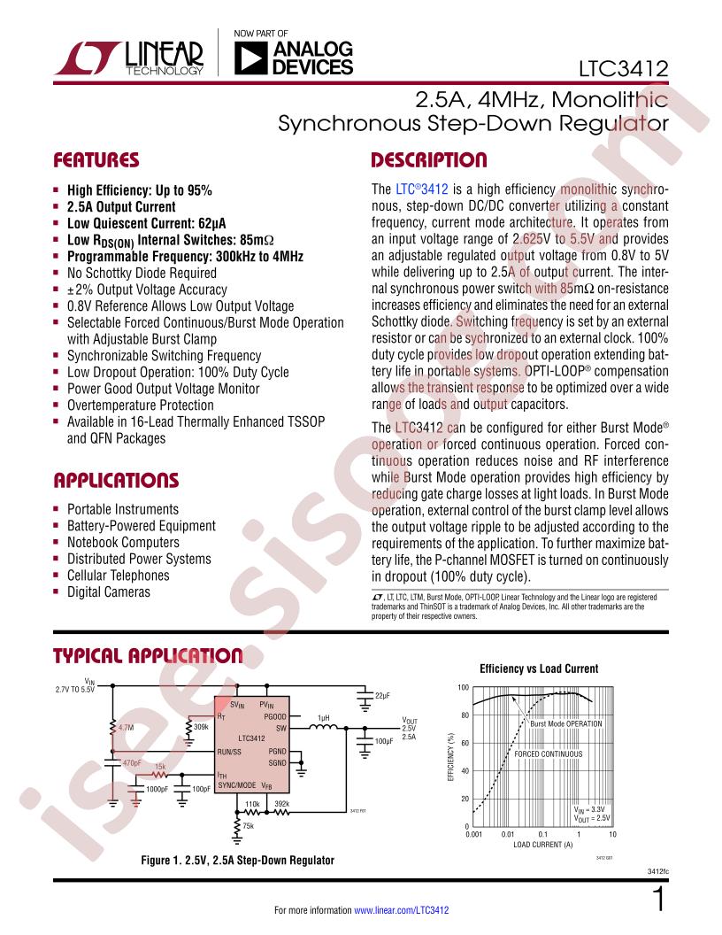 LTC3412 Datasheet