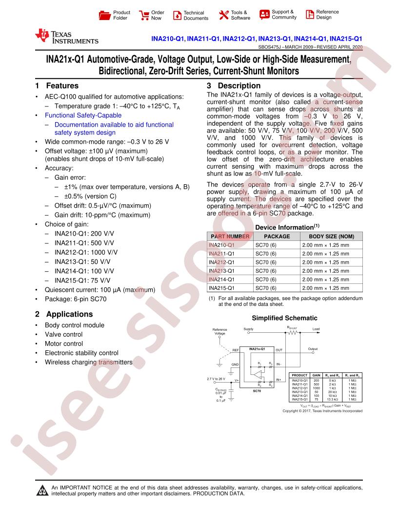 INA21xQ1 Datasheet