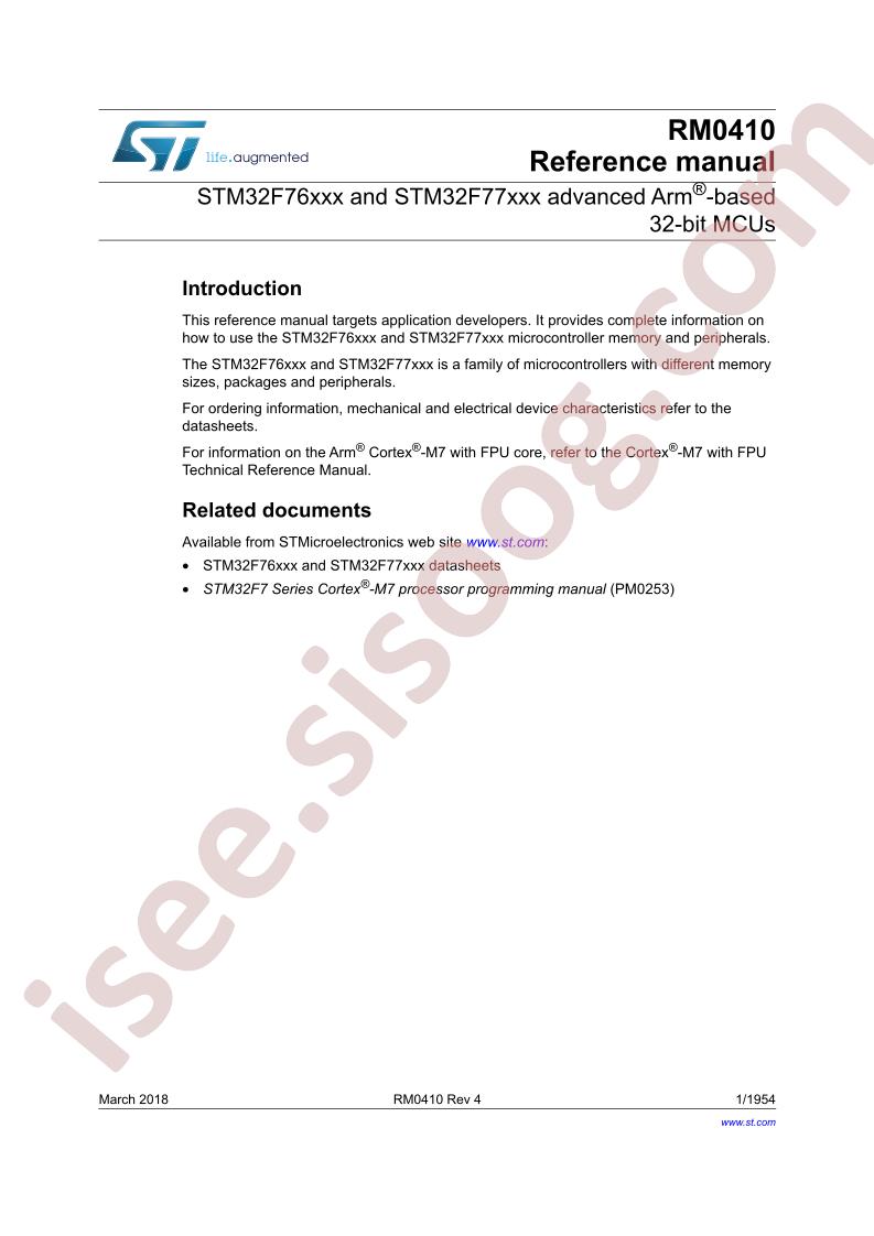 STM32F76zzz, 77zzz Reference Manual