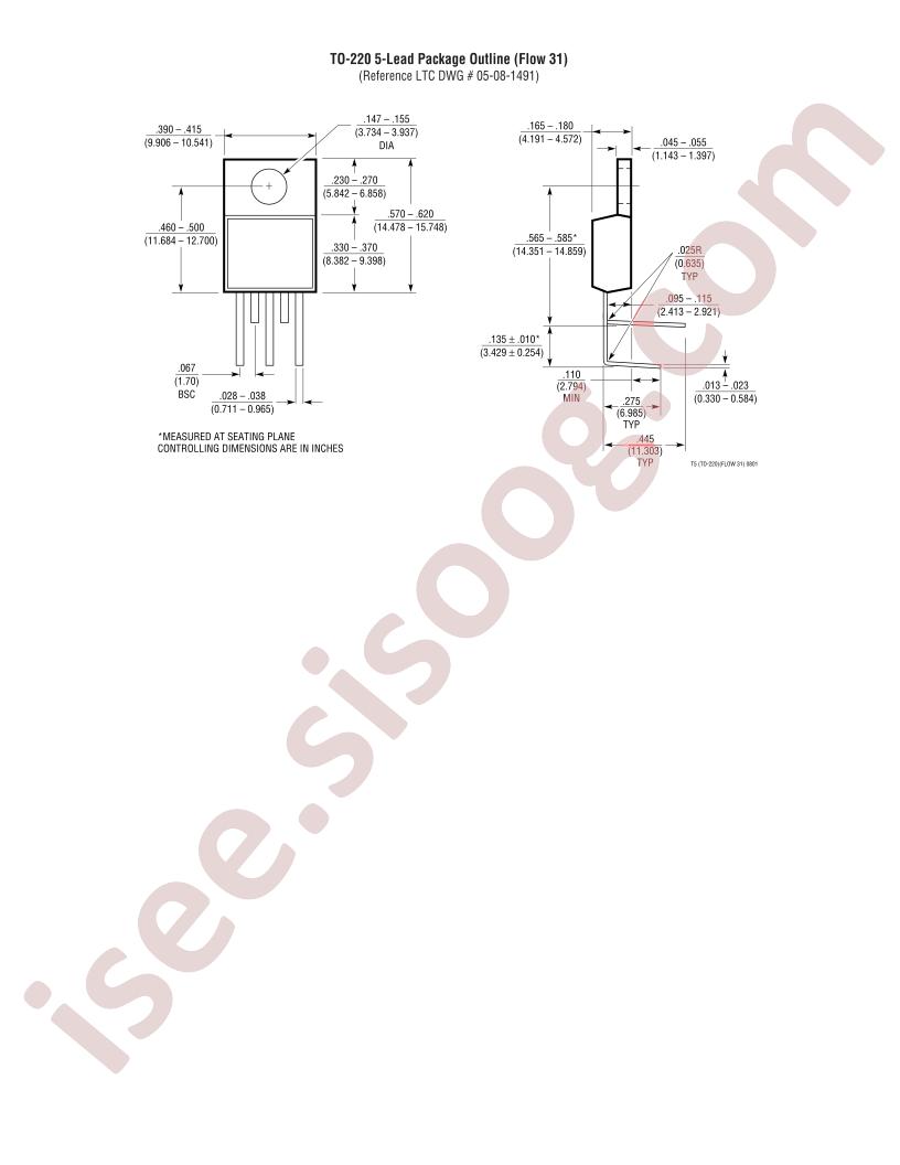 TO-220-5 Flow 31 Pkg Drawing
