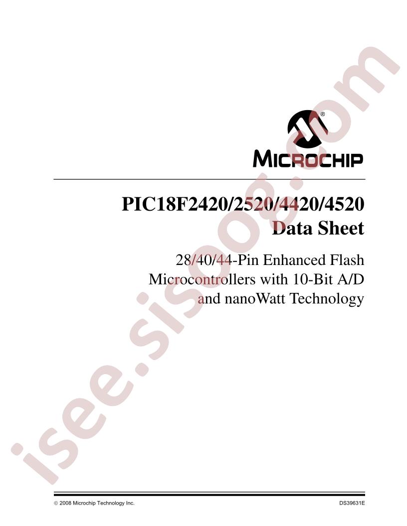 PIC18F2x20, 4x20 Datasheet