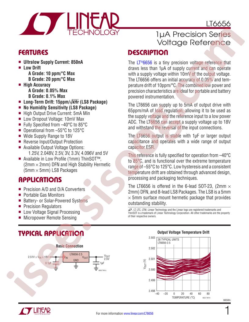 LT6656 Datasheet