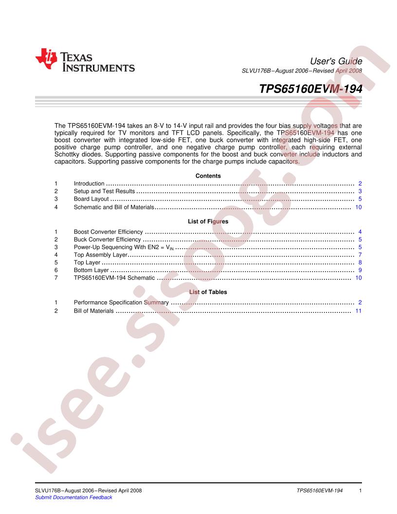 TPS65160EVM-194 Users Guide