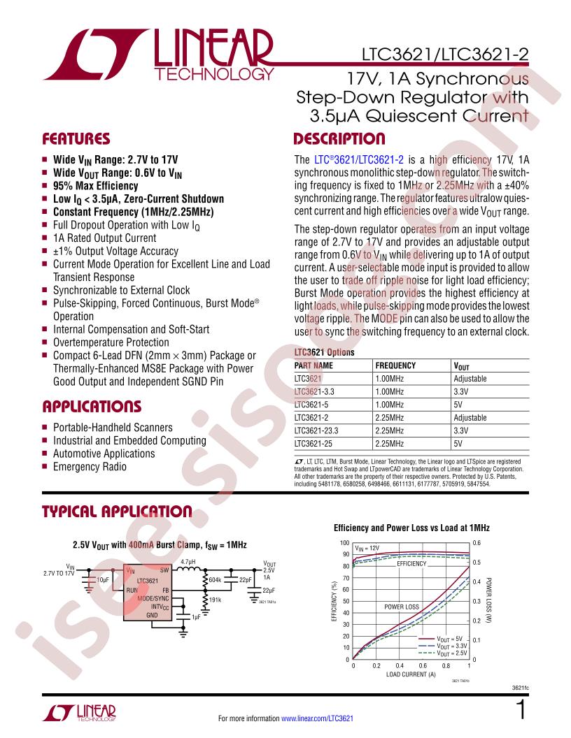 LTC3621(-2) Datasheet