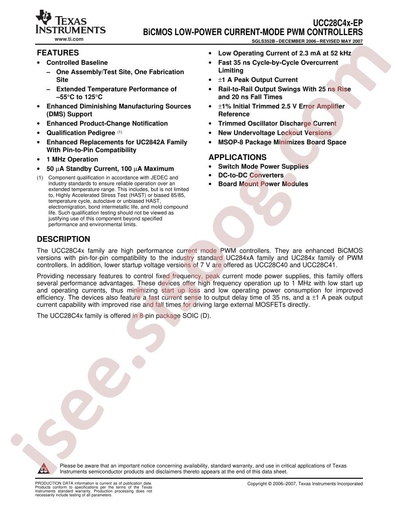 UCC28C4x-EP