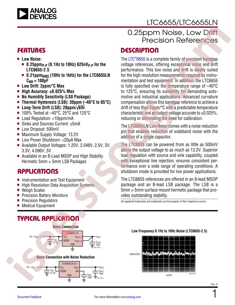 LTC6655 Datasheet