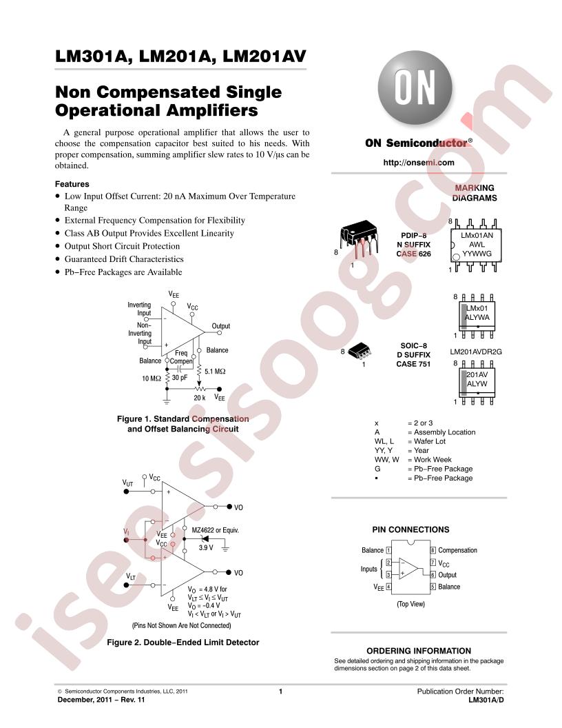 LM201A, LM201AV, LM301A