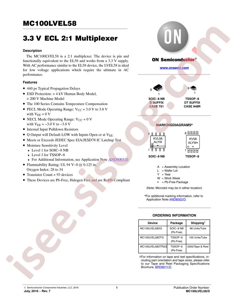MC100LVEL58 Series
