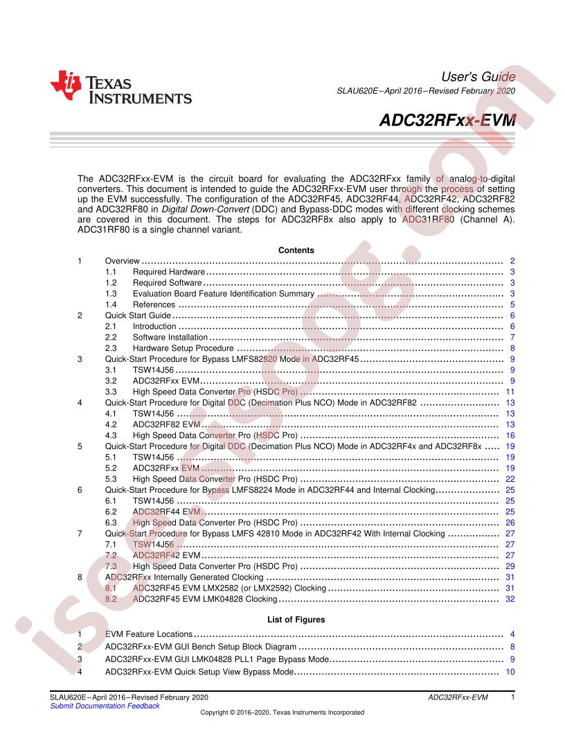 ADC32RFxxEVM SPI User Guide